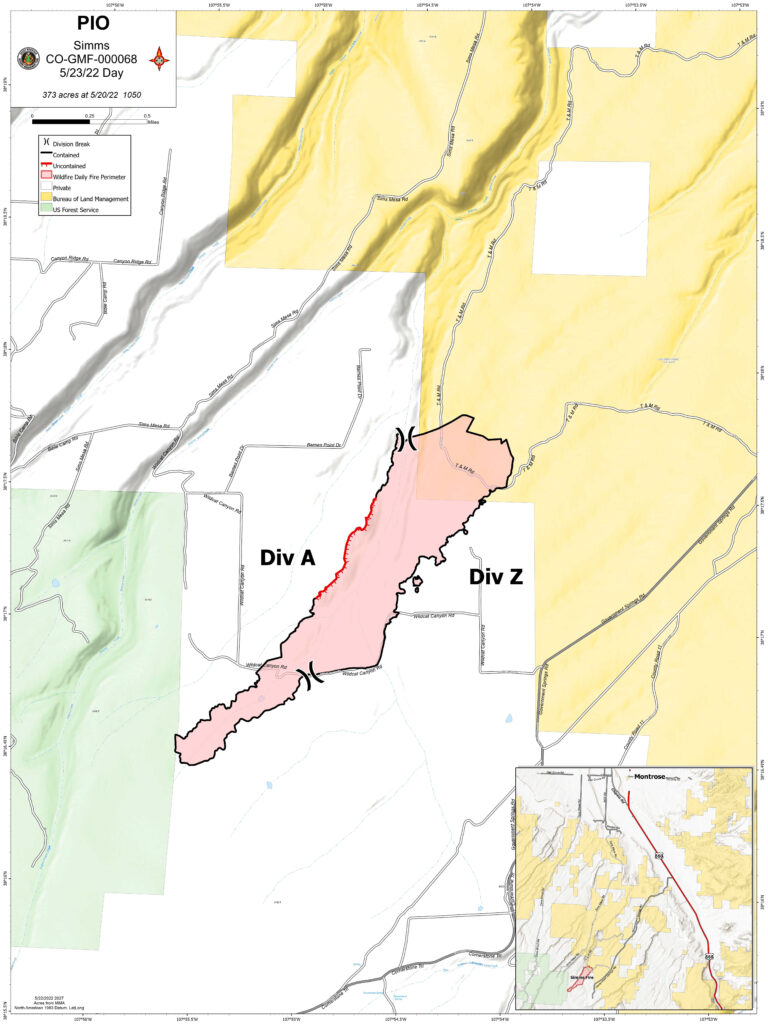 052322 Simms Fire Update Map 9am