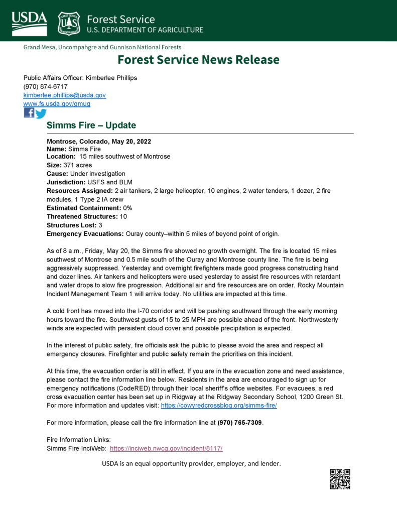 Image of Forest Service News Release