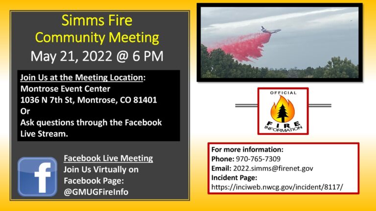 Simms Fire Community Meeting 5/21/22 6pm