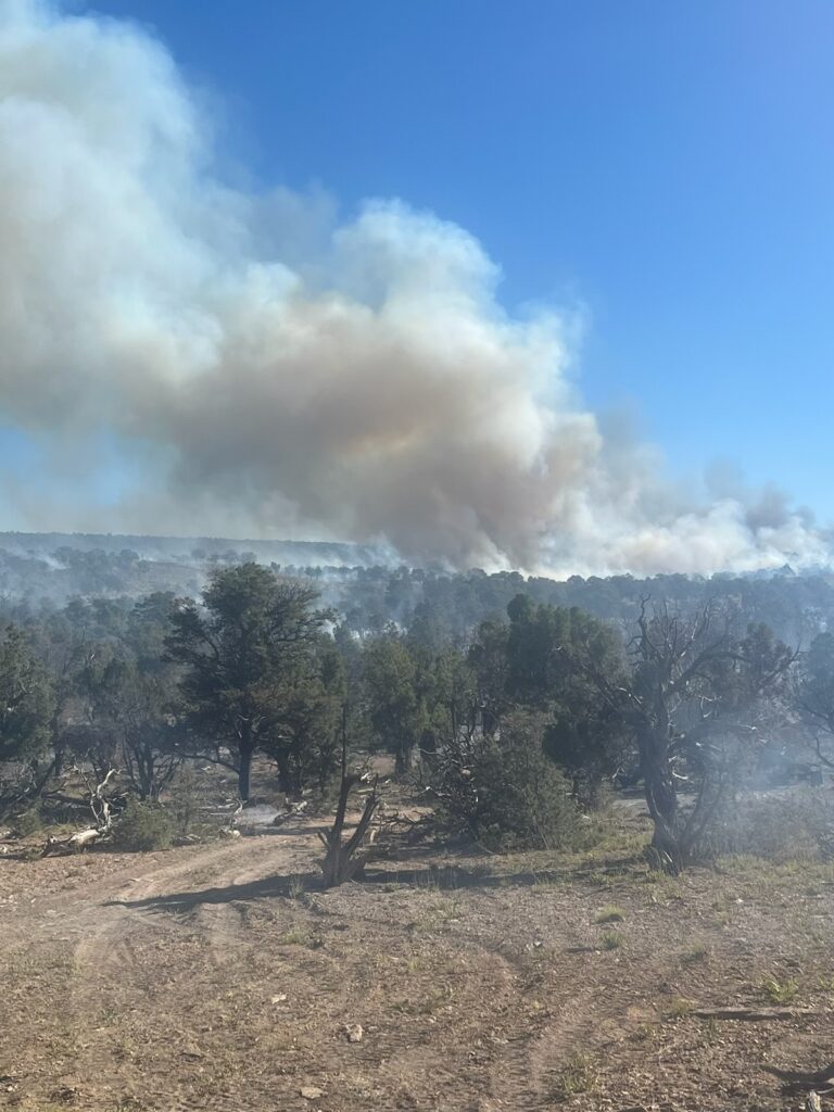 Little Mesa Fire Smoke