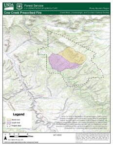 Map of Cow Creek Prescribed Burn