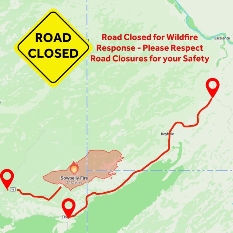 Sowbelly Fire Road Closures In effect – July 11, 2025 at Noon