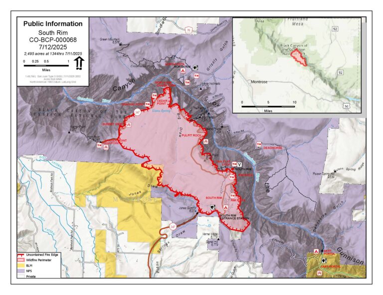 South Rim Fire Updates