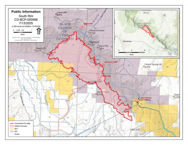 South Rim Fire Updates