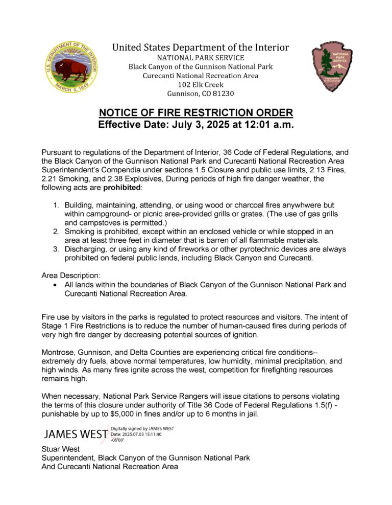 NOtice of Restriction Order